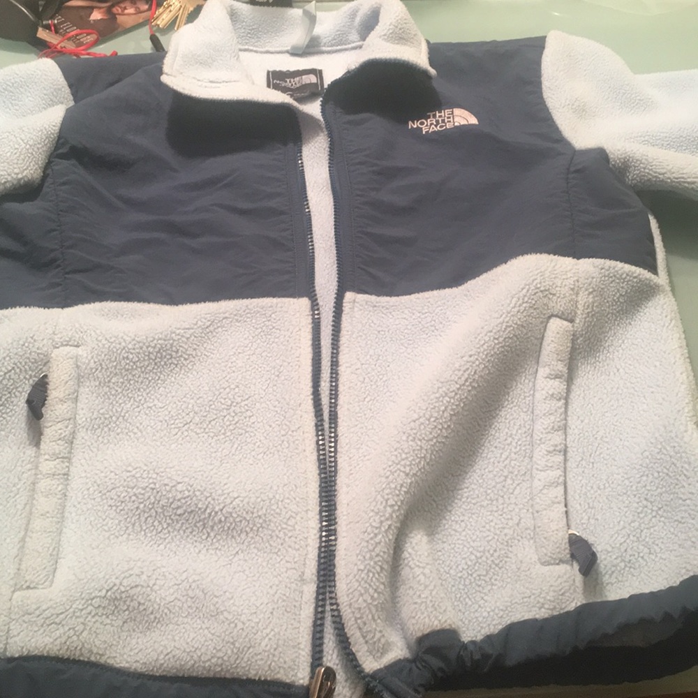 Light blue fleece jacket